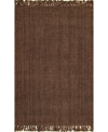Nuloom Natura Natura Collection Chunky Loop 5' X 7'6" Area Rug In Chocolate