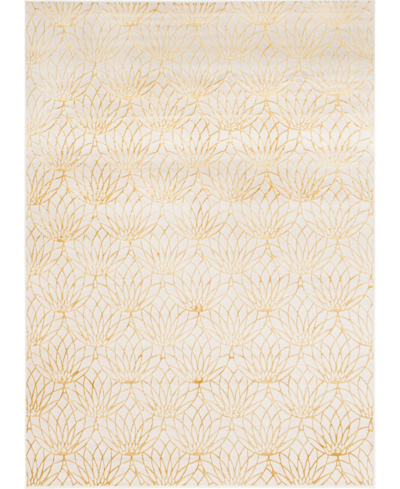 Marilyn Monroe Glam Mmg003 9' X 12' Area Rug In White Gold