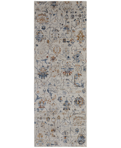 Simply Woven Kaia R39gp 3' X 10' Runner Area Rug In Ivory