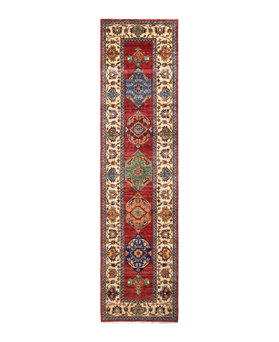 Adorn Hand Woven Rugs Serapi M1971 2'9" X 11'3" Runner Area Rug In Red