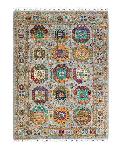 Adorn Hand Woven Rugs Tribal M1971 5'10" X 8'2" Area Rug In Gray