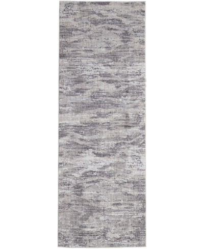 Simply Woven Lennon R39fy 2'10" X 8' Runner Area Rug In Gray