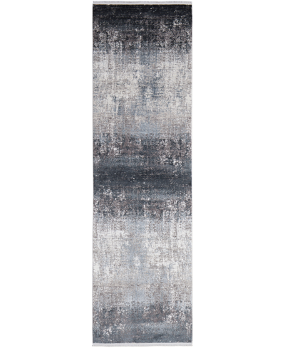 Simply Woven Cadiz R39fw 3'1" X 10' Runner Area Rug In Charcoal