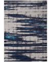 Simply Woven Armada R39gz 1'8" X 2'10" Area Rug In Blue/ivory