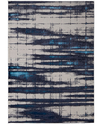 Simply Woven Armada R39gz 1'8" X 2'10" Area Rug In Blue,ivory