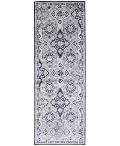 Simply Woven Macklaine R39fv 2'10" X 7'10" Runner Area Rug In Silver-tone