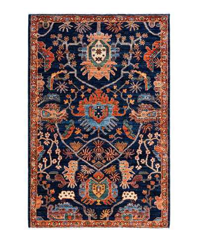 Adorn Hand Woven Rugs Serapi M1971 3'1" X 4'9" Area Rug In Blue