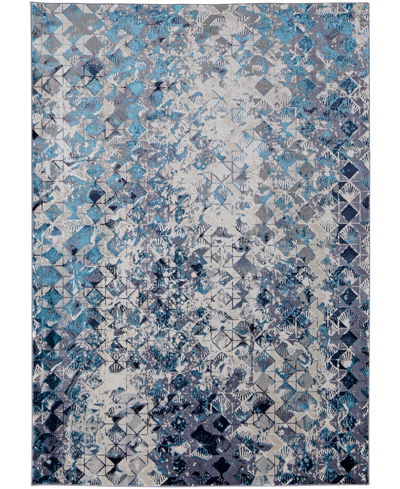 Simply Woven Indio R39h0 6'7" X 9'6" Area Rug In Blue