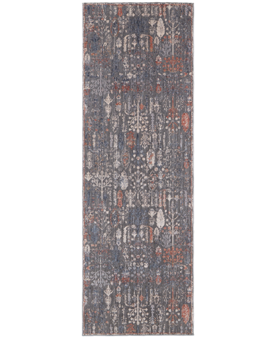 Simply Woven Thackery R39d1 2'7" X 7'10" Runner Area Rug In Charcoal