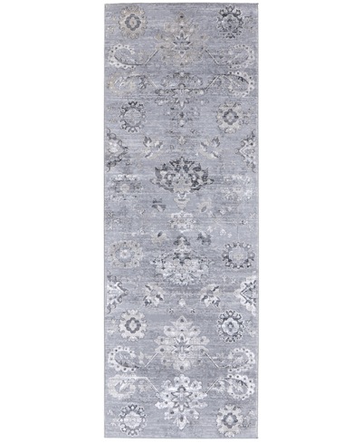 Simply Woven Macklaine R39fq 2'10" X 7'10" Runner Area Rug In Silver-tone