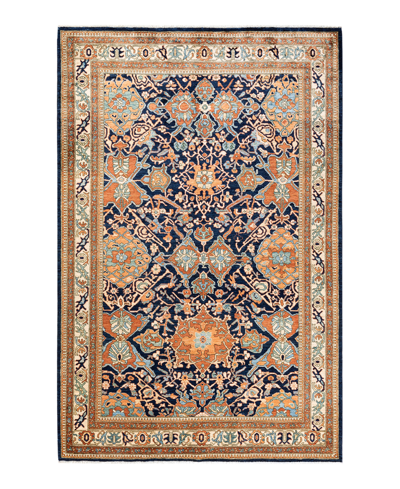 Adorn Hand Woven Rugs Serapi M1971 5'10" X 9'2" Area Rug In Blue