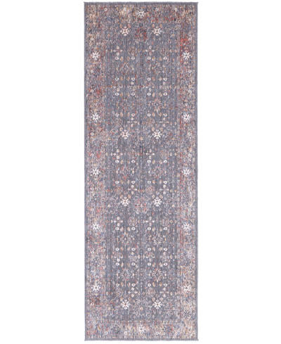 Simply Woven Thackery R39cy 2'7" X 7'10" Runner Area Rug In Charcoal