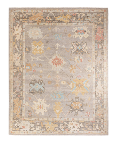 Adorn Hand Woven Rugs Oushak M1971 9'2" X 11'10" Area Rug In Gray
