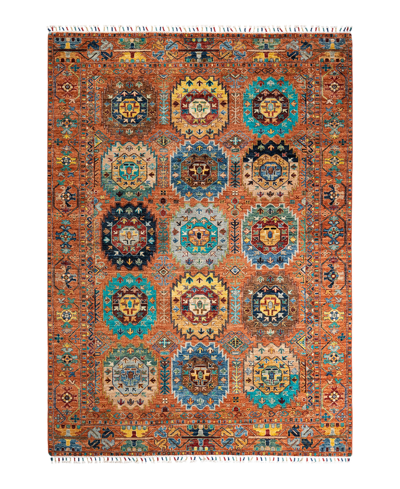 Adorn Hand Woven Rugs Tribal M1971 5'8" X 8'2" Area Rug In Orange