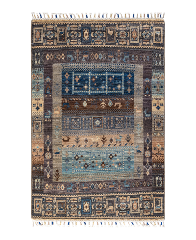 Adorn Hand Woven Rugs Tribal M1971 2'8" X 4'2" Area Rug In Gray