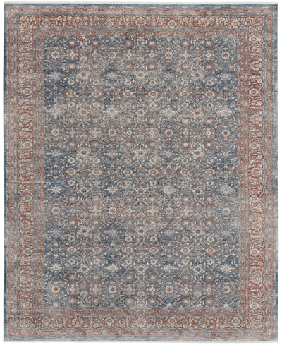 Simply Woven Marquette R39gt 2' X 3' Area Rug In Blue,rust
