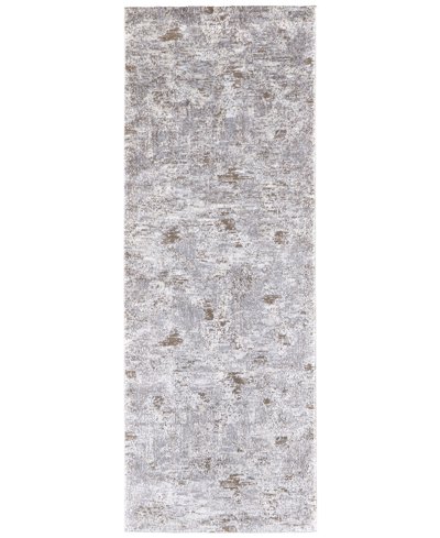 Simply Woven Vancouver R39fh 2'10" X 7'10" Runner Area Rug In Ivory,gray