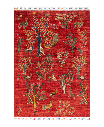 Adorn Hand Woven Rugs Tribal M1971 3'3" X 4'10" Area Rug In Red