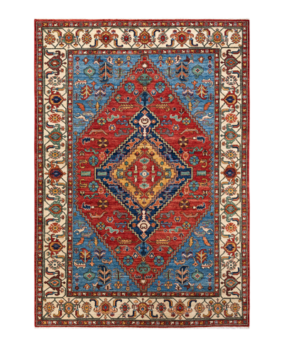 Adorn Hand Woven Rugs Serapi M1971 6'2" X 9' Area Rug In Red
