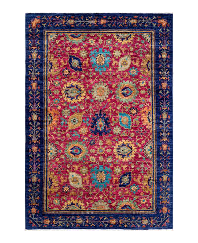 Adorn Hand Woven Rugs Serapi M1971 5'8" X 8'6" Area Rug In Purple