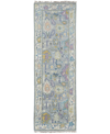 Simply Woven Karina R6791 2'6" X 8' Runner Area Rug In Gray
