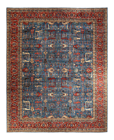 Adorn Hand Woven Rugs Serapi M1971 11'11" X 14'9" Area Rug In Mist