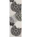 Nourison Aloha Alh05 2'3" X 8' Runner Rug In Black