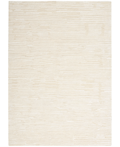 Calvin Klein Ck10 Linear Lnr01 3'9" X 5'9" Area Rug In Ivory