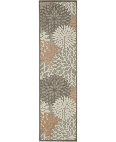 Nourison Aloha Alh05 2'3" X 12' Runner Rug In Beige