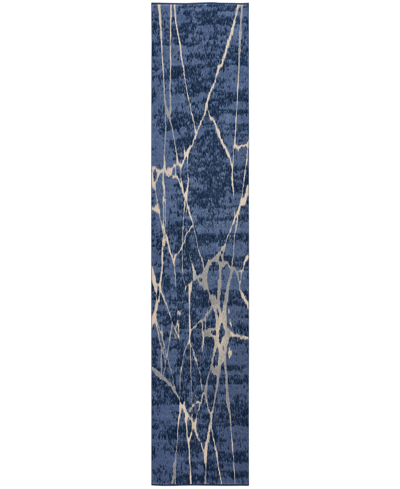 Calvin Klein Ck001 River Flow Rfv05 2'3" X 7'3" Runner Area Rug In Blue
