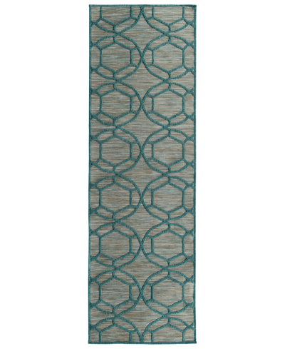 Kaleen Closeout! Cove Cov05 2' X 6' Runner Area Rug In Teal