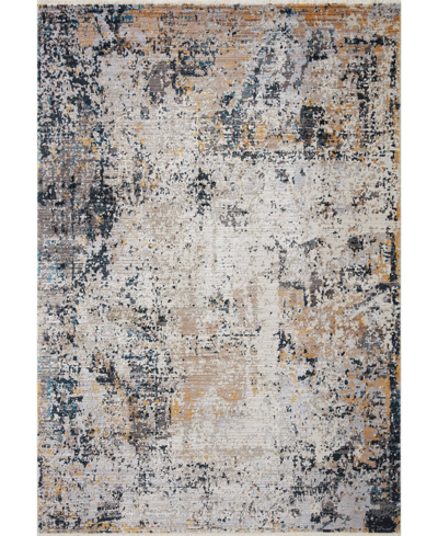 Spring Valley Home Leigh Lei-04 6'7" X 9'6" Area Rug In Silver Tone