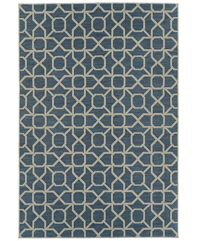 Kaleen Cove Cov01 7'10" X 10' Outdoor Area Rug In Blue