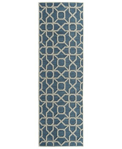 Kaleen Cove Cov01 2' X 6' Runner Outdoor Area Rug In Blue