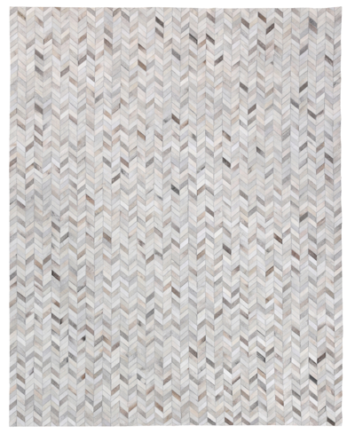 Exquisite Rugs Mosaic Er4062 5' X 8' Area Rug In Silver-tone