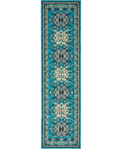Bayshore Home Charvi Chr1 2' 2" X 8' 2" Runner Area Rug In Turquoise