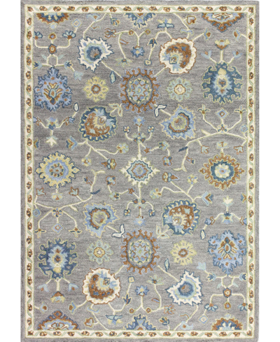Bb Rugs Closeout! Bashian Valencia Tar132 7'6" X 9'6" Area Rug In Gray