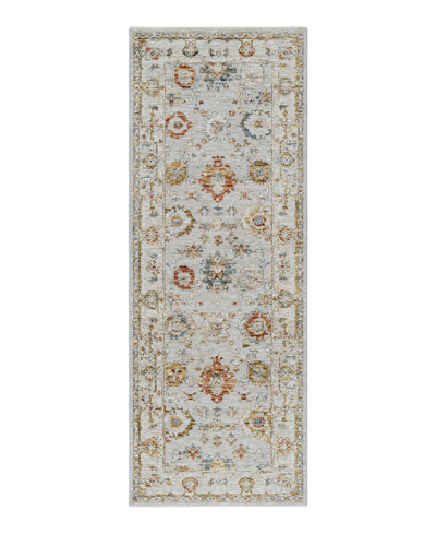 Surya Reina Ren-2307 2'7" X 7'3" Runner Area Rug In Silver-tone