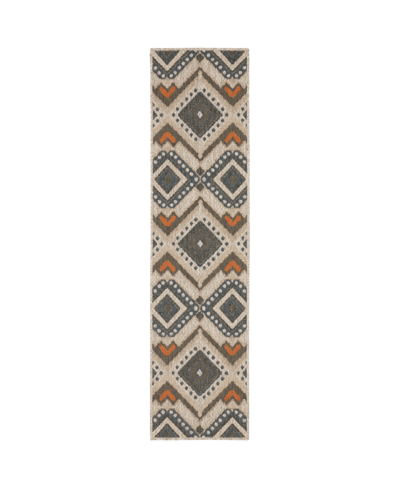 Jhb Design Latitude 002x3 Gray 1'10" X 7'6" Runner Rug In Multi