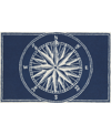 Liora Manne Frontporch Compass 1'8" X 2'6" Outdoor Area Rug In Navy