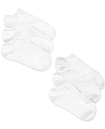 Hue Women's 6 Pack Cotton No Show Socks In White
