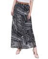Ny Collection Petite Chiffon Maxi Skirts In Onyx Raybeam
