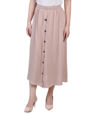 Ny Collection Plus Size Knee Length A-line Skirt In Pink