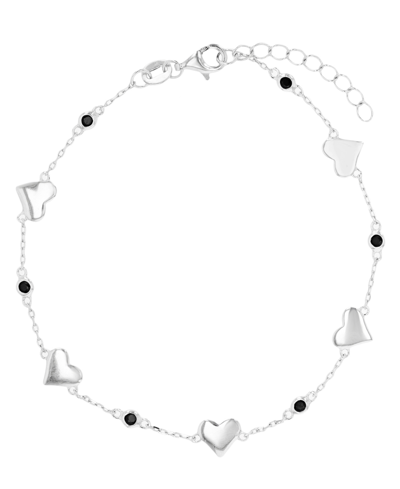 Macy's Heart Anklet In Sterling Silver