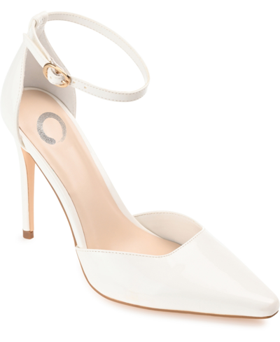 Journee Collection Women's Miriem Ankle Strap Stiletto Pumps In Off White