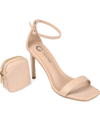 Journee Collection Everton Tru Comfort Foam Heeled Sandal & Pouch Set In Nude