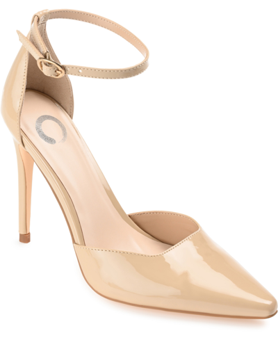 Journee Collection Women's Miriem Ankle Strap Stiletto Pumps In Nude