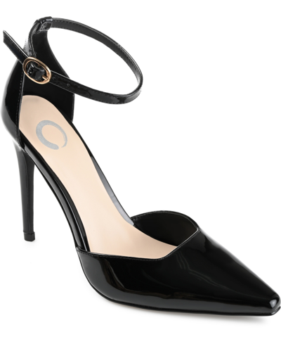 Journee Collection Women's Miriem Ankle Strap Stiletto Pumps In Black