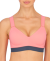 Natori Dynamic Anywhere High Impact Underwire Sports Bra In Conch Shell/ash Navy
