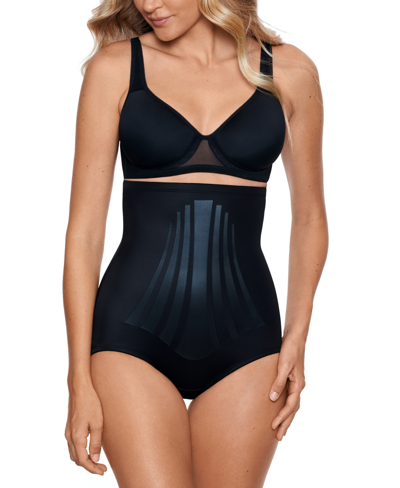 Miraclesuit Shapewear Women's Modern Miracle High-waist Shaping Brief Underwear With Lycra Fitsense Print Techno In Black